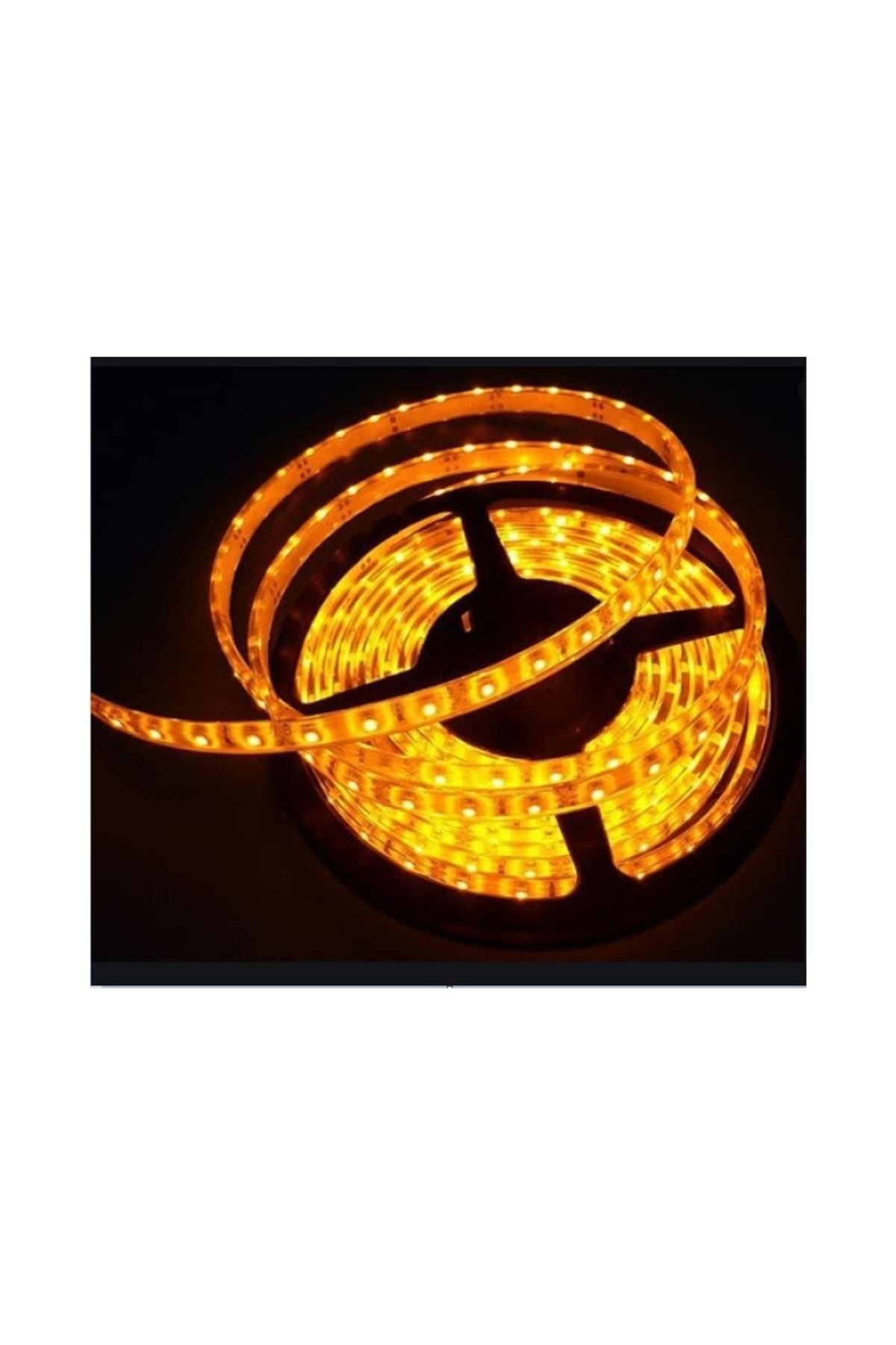 12V Dış Mekan Silikonlu Amber Renk Şerit LED